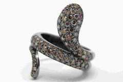 Champagne Diamonds Snake Ring