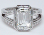 Emerald Cut   Baguettes Diamond Ring
