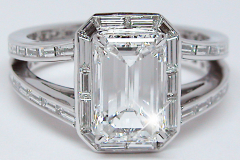Emerald Cut   Baguettes Diamond Ring