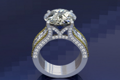 Engagement Ring with Tapered Baguettes