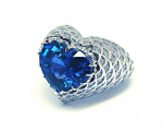Heart Shape Sapphire Lace Ring