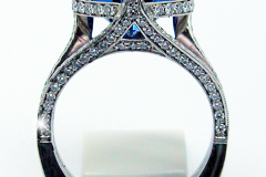Heart Shape Sapphire Split Shank Ring