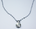 Round Diamond Necklace with Dia. Baillard Chain