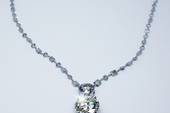 Round Diamond Necklace with Dia. Baillard Chain
