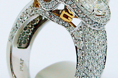 Yellow Oval   White Half Moon Diamonds